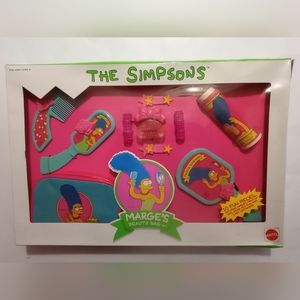 The Simpsons Marge's Beauty Bag Mattel Vtg 1990 Play Set HTF NRFP Box Marge